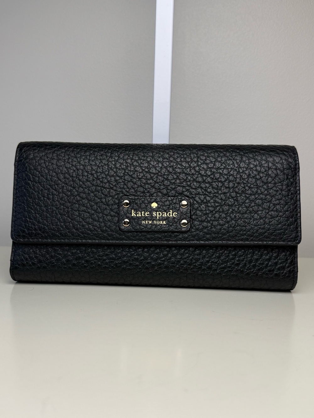 Kate Spade Bay Street Sandra Leather Clutch Wallet - Black